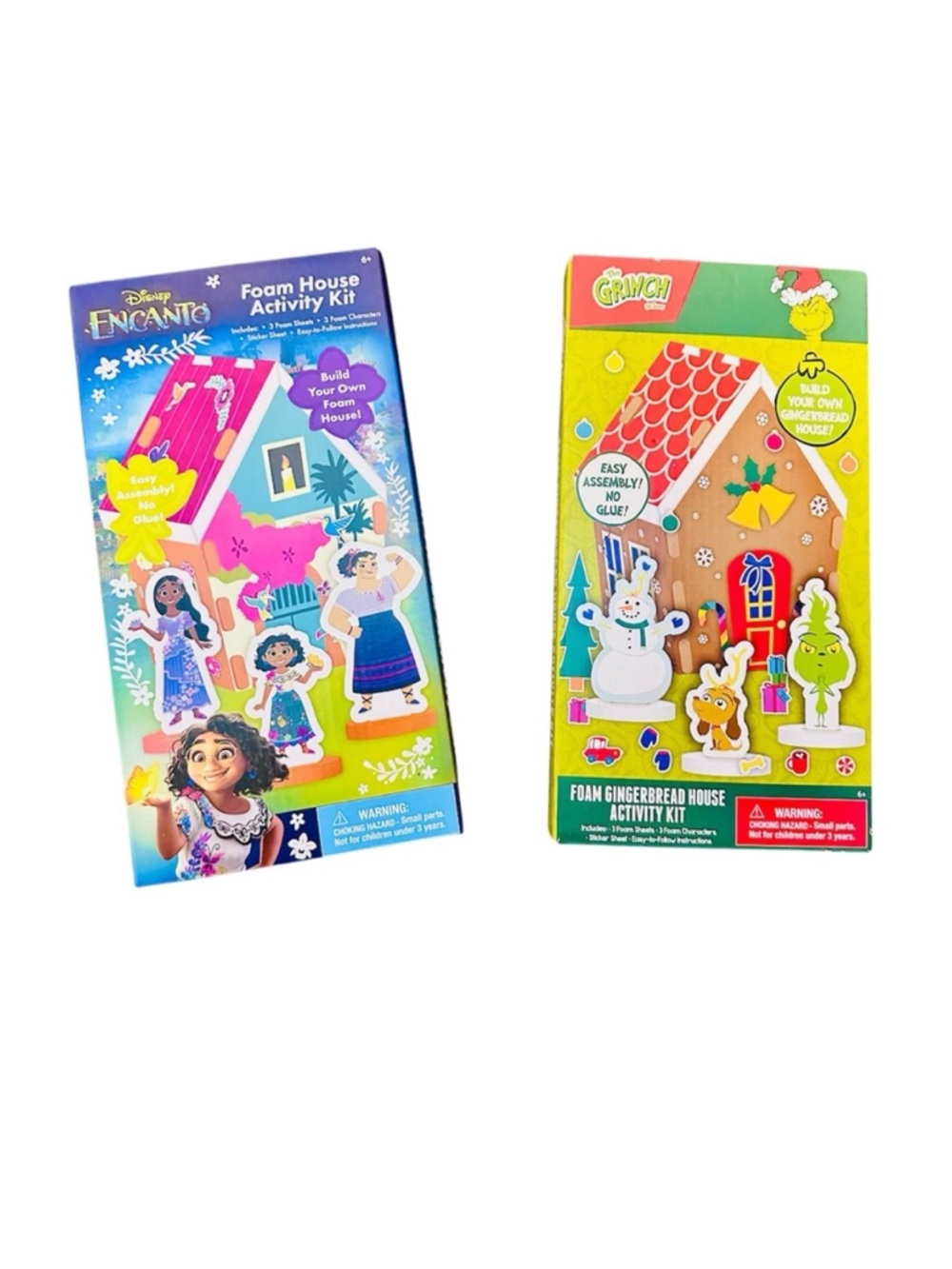 Foam Gingerbread House Christmas Set: 1 Grinch & 1 Encanto